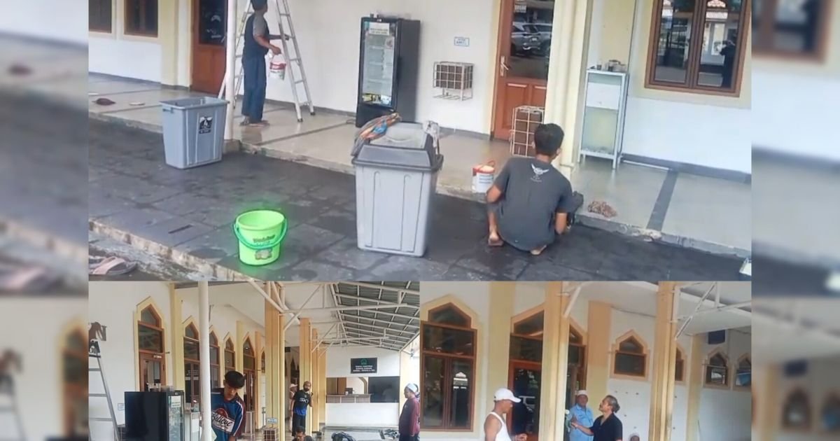 Kerja Bakti Masjid Arrahman Jelang Ramadhan, Marbot dan Relawan Siap Sambut Jamaah