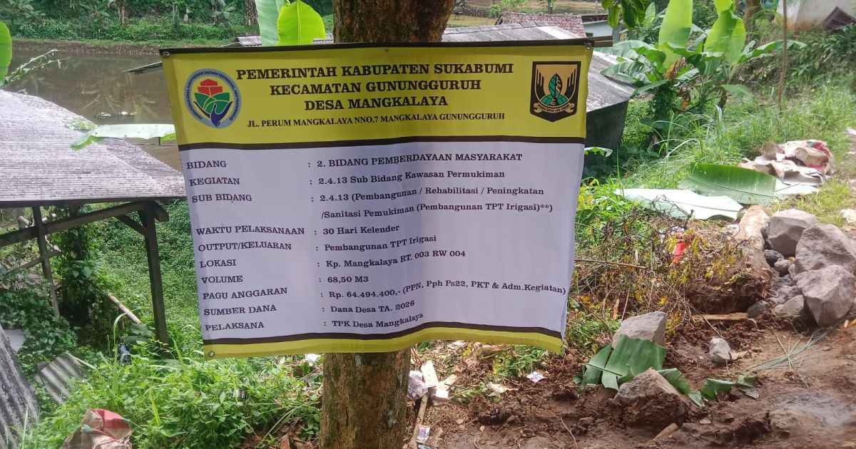 Pemerintah Desa Mangkalaya Genjot Pembangunan TPT Irigasi di Kampung Mangkalaya