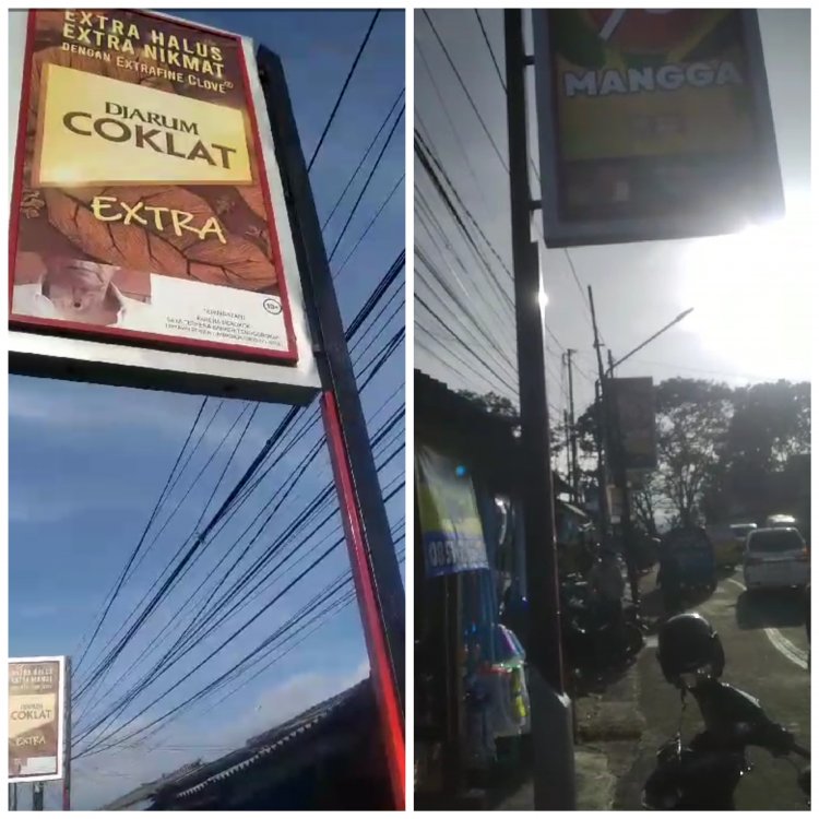 Para Pemilik Kios Di Kawasan Sukaraja Keluhkan Papan Iklan (Reklame) Di Duga Tanpa Izin