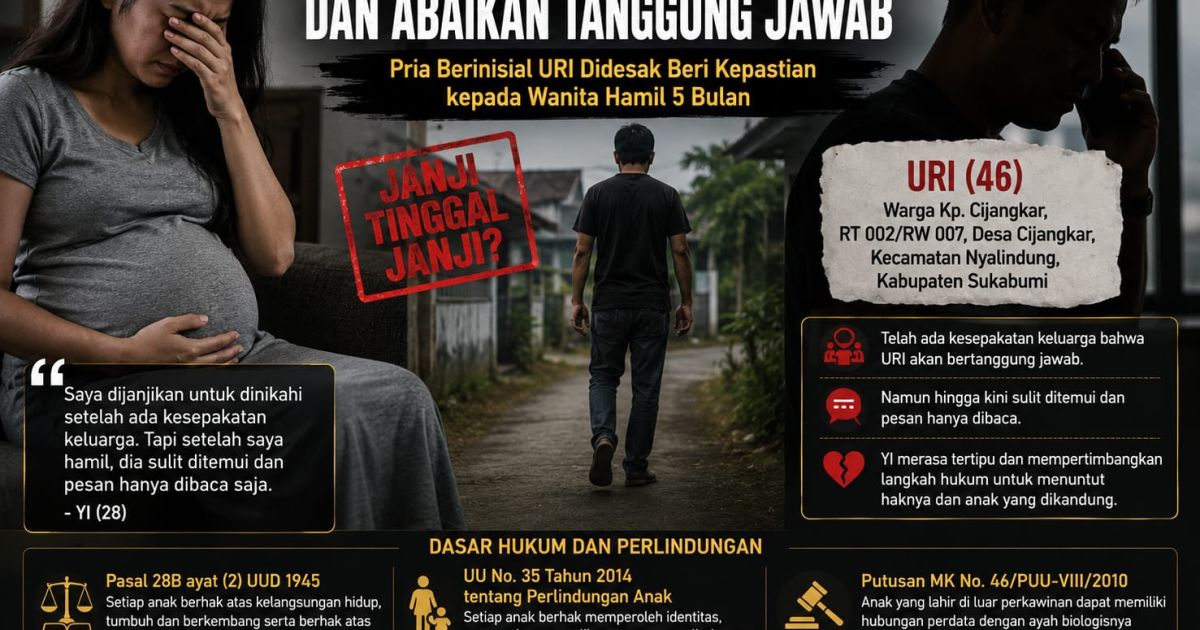 Setelah Kehamilan Terungkap, Pria Berinisial URI Disebut Sulit Ditemui oleh Wanita yang Mengandung Anaknya